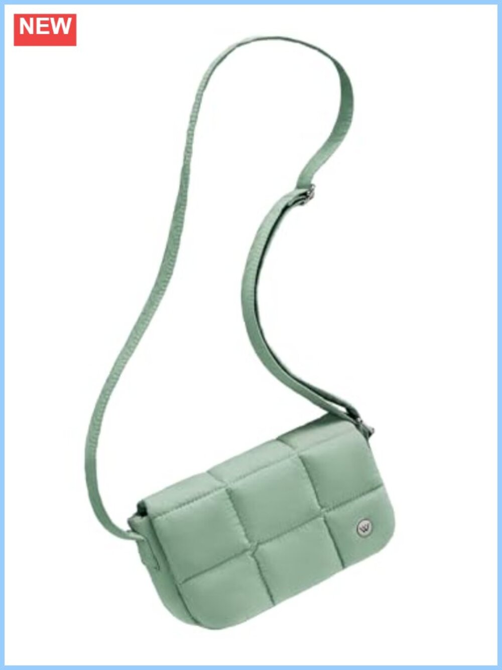 Water-Resistant Nylon Small Crossbody Bag Puffer Shoulder Purse